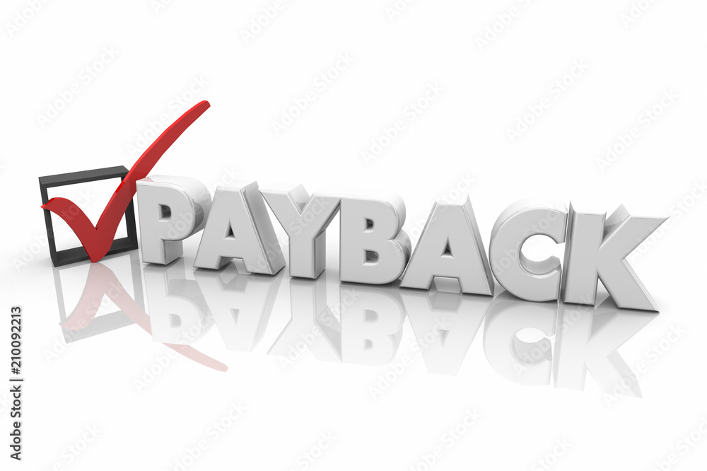Payback Revenge Getting Even Justice Check Mark Box 3d Illustration