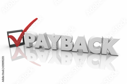 Slika na platnu Payback Revenge Getting Even Justice Check Mark Box 3d Illustration