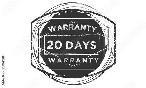 20 days warranty icon stamp