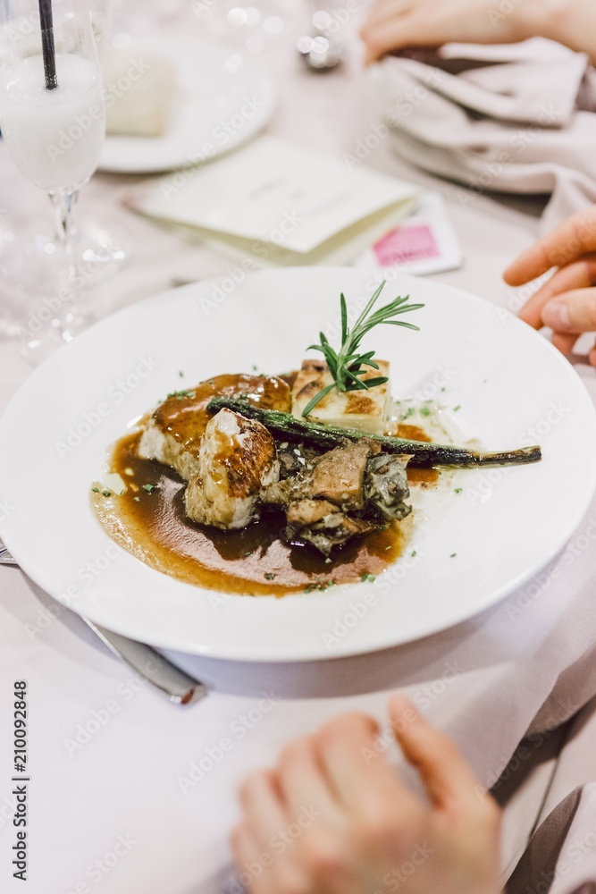 Main dish during an event or wedding Main dish during an event or wedding
