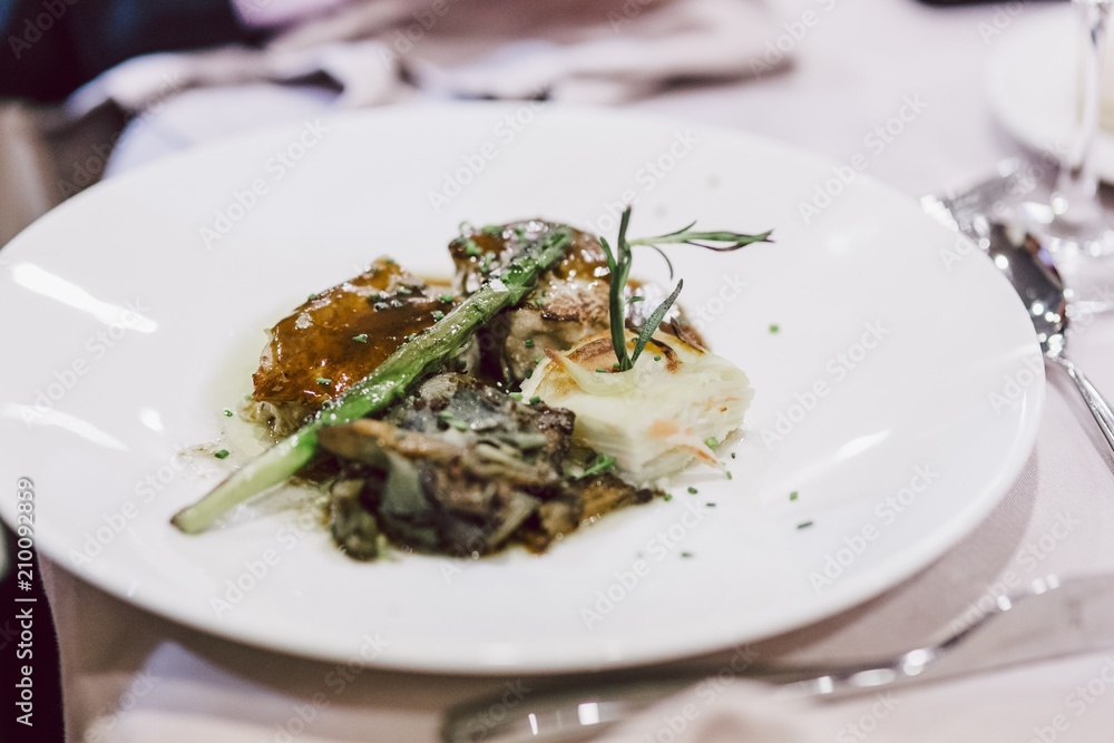 Main dish during an event or wedding Main dish during an event or wedding