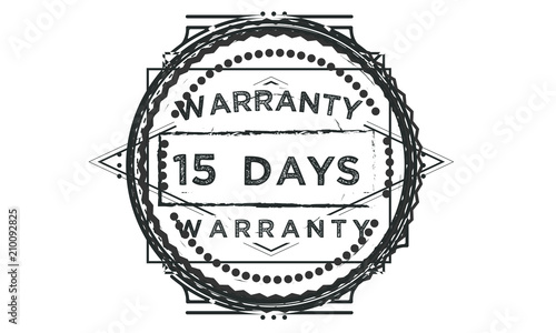 15 days warranty icon stamp