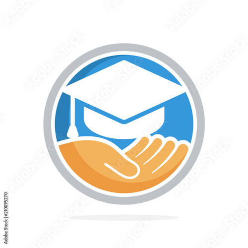 icon vector illustration with educational program management concept