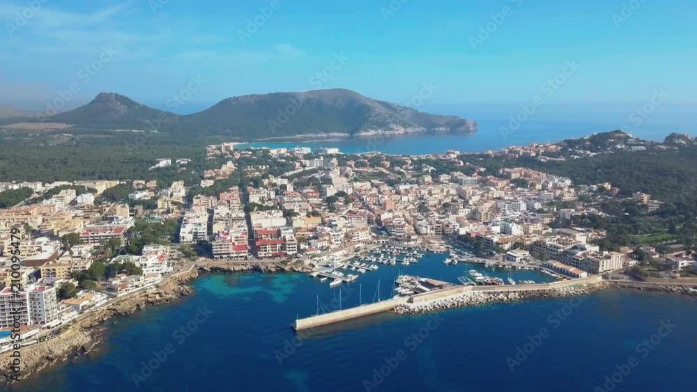 Aerial view. Cala Ratjada on the coast of Mallorca Aerial view. Cala Ratjada on the coast of Mallorca