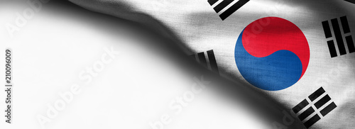 South Korea flag border isolated on white background