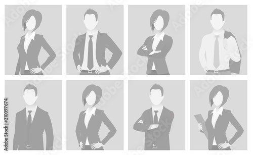 Default placeholder man and woman half-length por