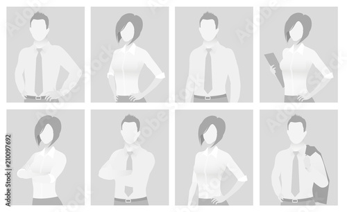 Default placeholder man and woman half-length por
