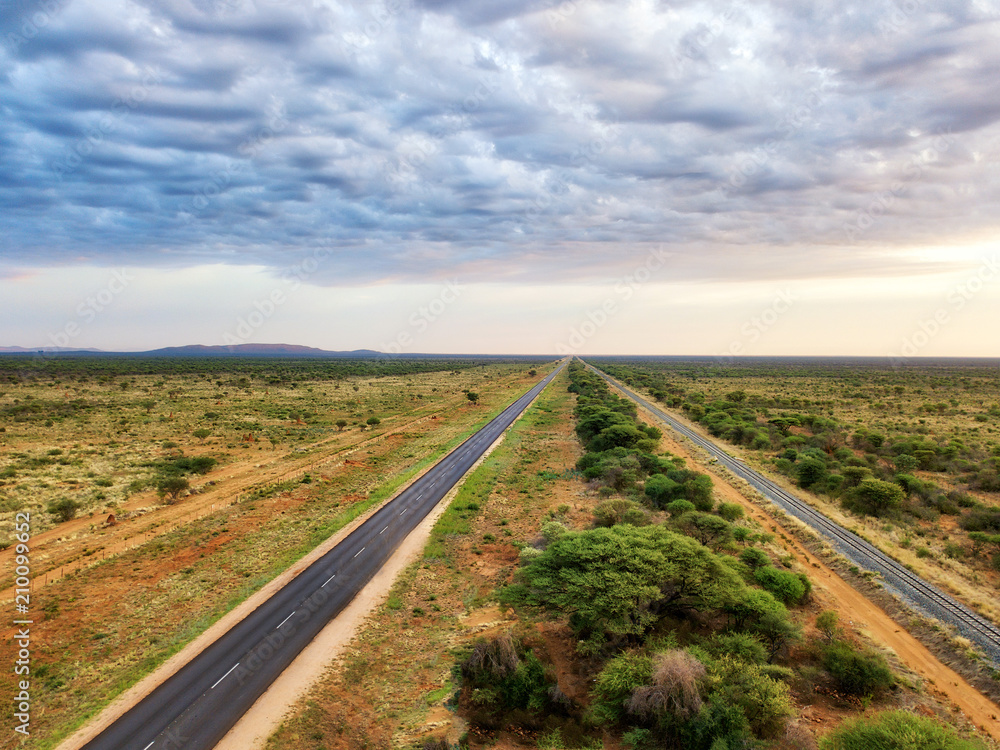 Namibia Landscape and Roads Outside Windhoek taken in January 2018