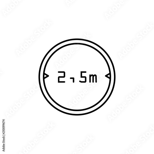 traffic sign restriction 2.5 icon. Element of traffic signs icon for mobile concept and web apps. Thin line traffic sign restriction 2.5 icon can be used for web and mobile
