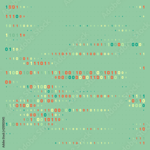 Streaming abstract binary code background. Data and technology, decryption and encryption. Coding or Hacker concept.