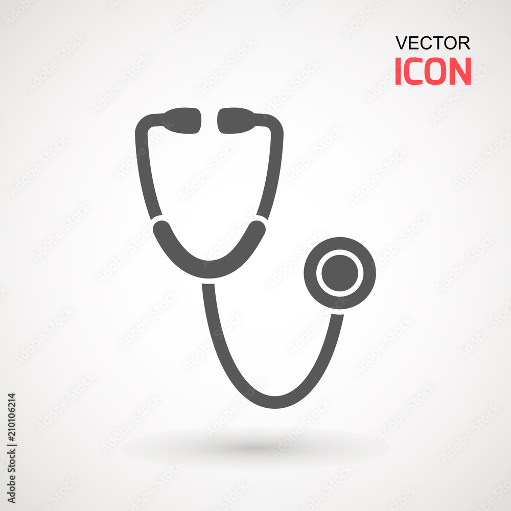 Stethoscope icon in trendy flat style isolated on background. Stethoscope Icon - Medical Health Care Symbol Glyph Vector illustration . Page symbol for your web site design logo, app, UI Stethoscope icon in trendy flat style isolated on background. Stethoscope Icon - Medical Health Care Symbol Glyph Vector illustration . Page symbol for your web site design logo, app, UI