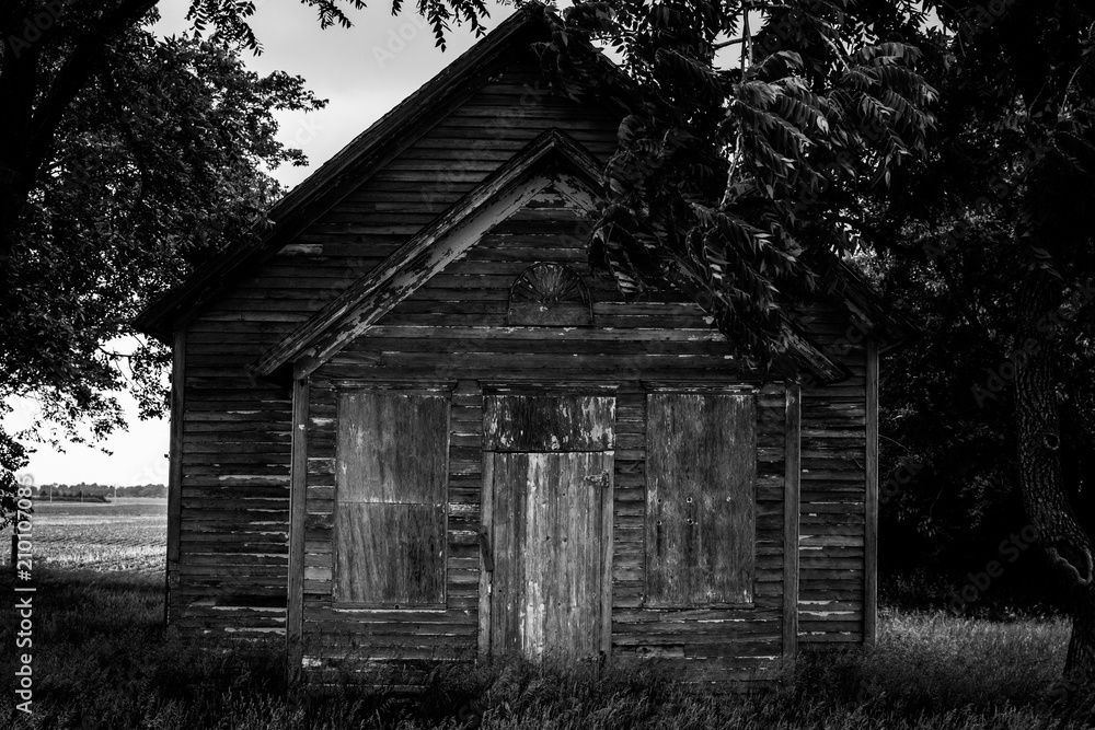 Abandoned one room school house Abandoned one room school house