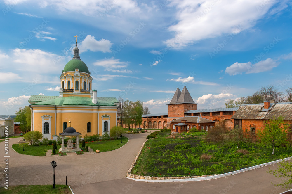 View of the Cathedral of the beheading of John the Baptist. Zaraysk, Moscow region. Zaraisk Kremlin