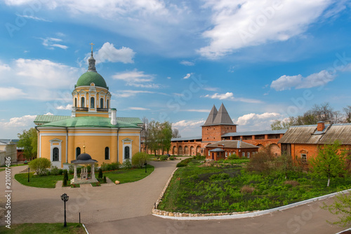 View of the Cathedral of the beheading of John the Baptist. Zaraysk, Moscow region. Zaraisk Kremlin