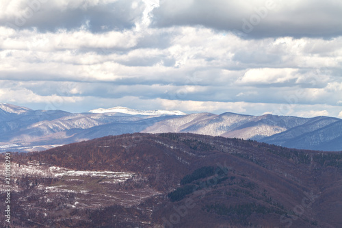 Scenic view of Carpathian mountains in Ukraine