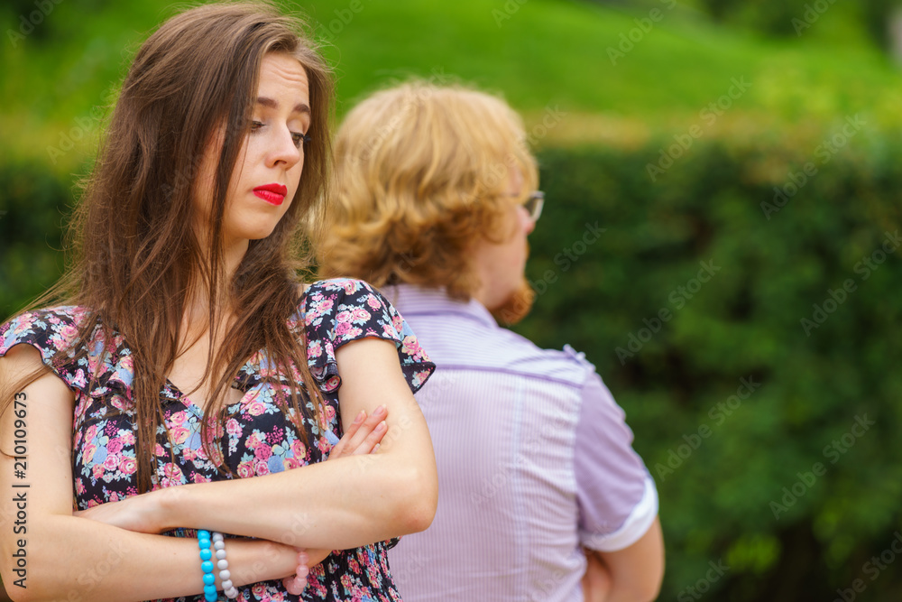 Couple going through conflict in their relationship Couple going through conflict in their relationship