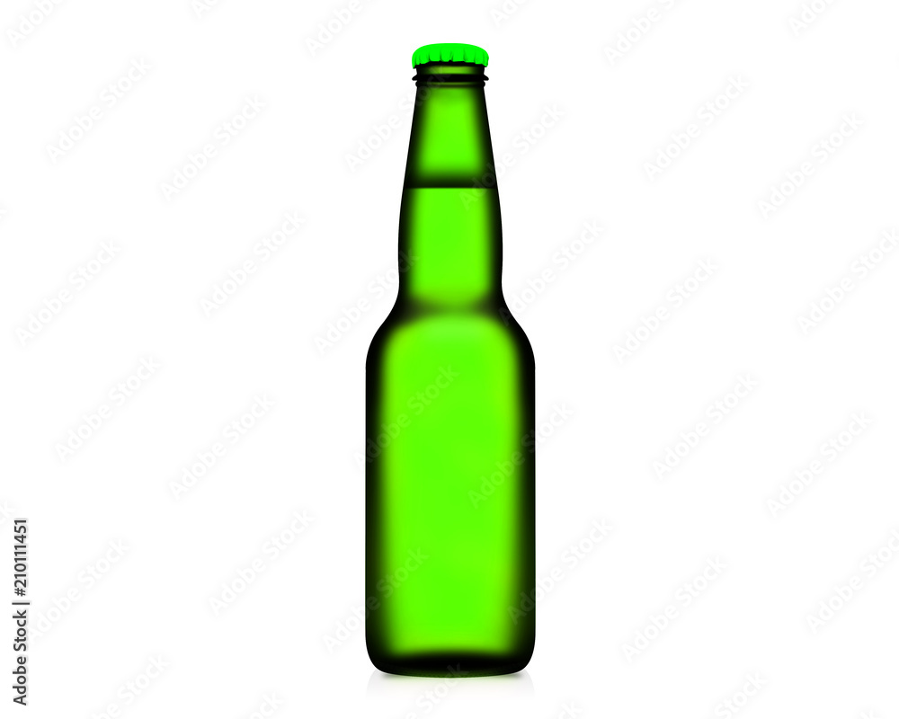 3D illustration Bottle of beer isolated on white background 3D illustration Bottle of beer isolated on white background