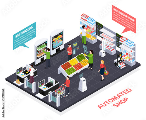 Automated Shop Isometric Composition