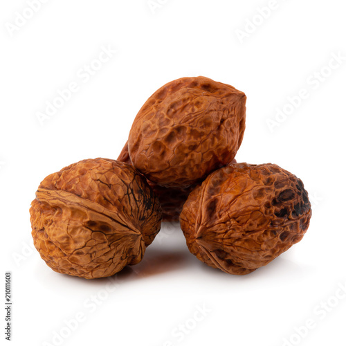 Dry Walnut isolated on a white background