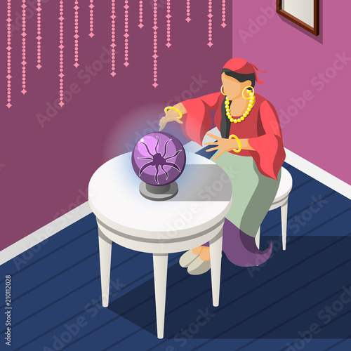 Gypsies Isometric Magic Background