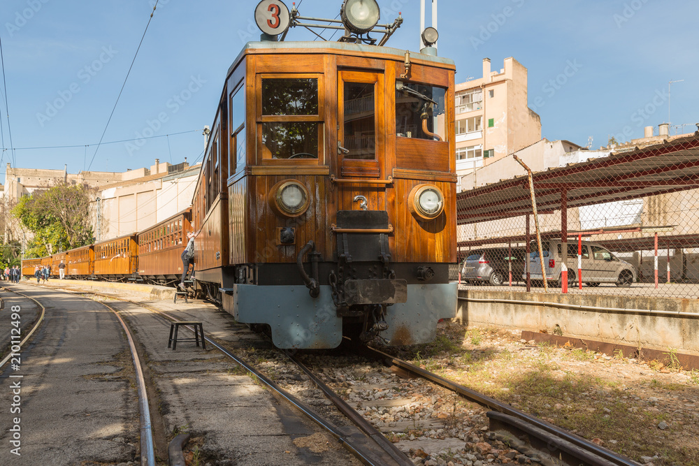 The old Soller railway in Palma Majorca