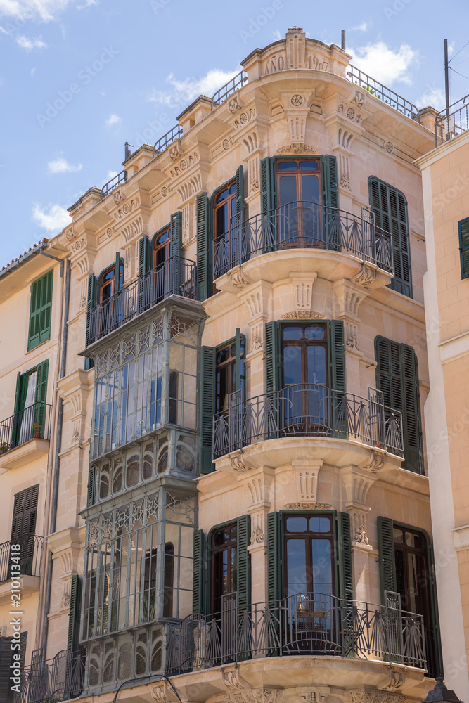 Apartment block in the old town of Palma Majorca