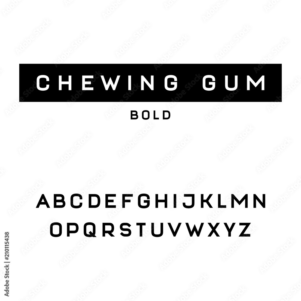Simple and clean sans serif font in uppercase (bold version) Simple and clean sans serif font in uppercase (bold version)