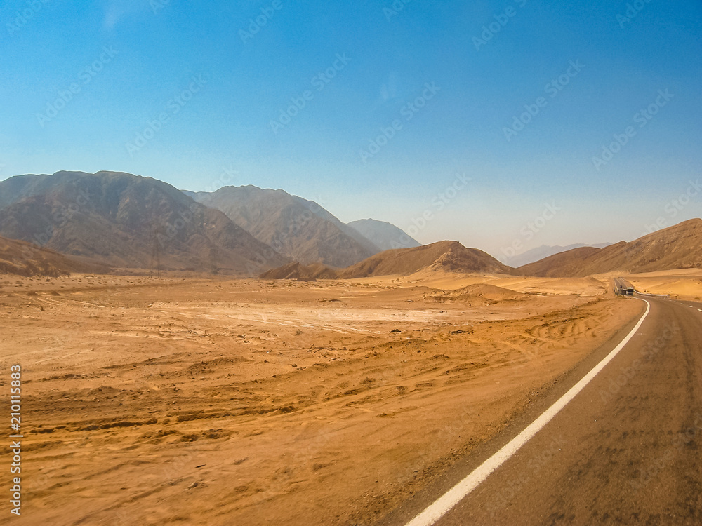 road to Colored Canyon, near Mount Sinai and Nuweiba, Sinai Peninsula in Egypt. road to Colored Canyon, near Mount Sinai and Nuweiba, Sinai Peninsula in Egypt.