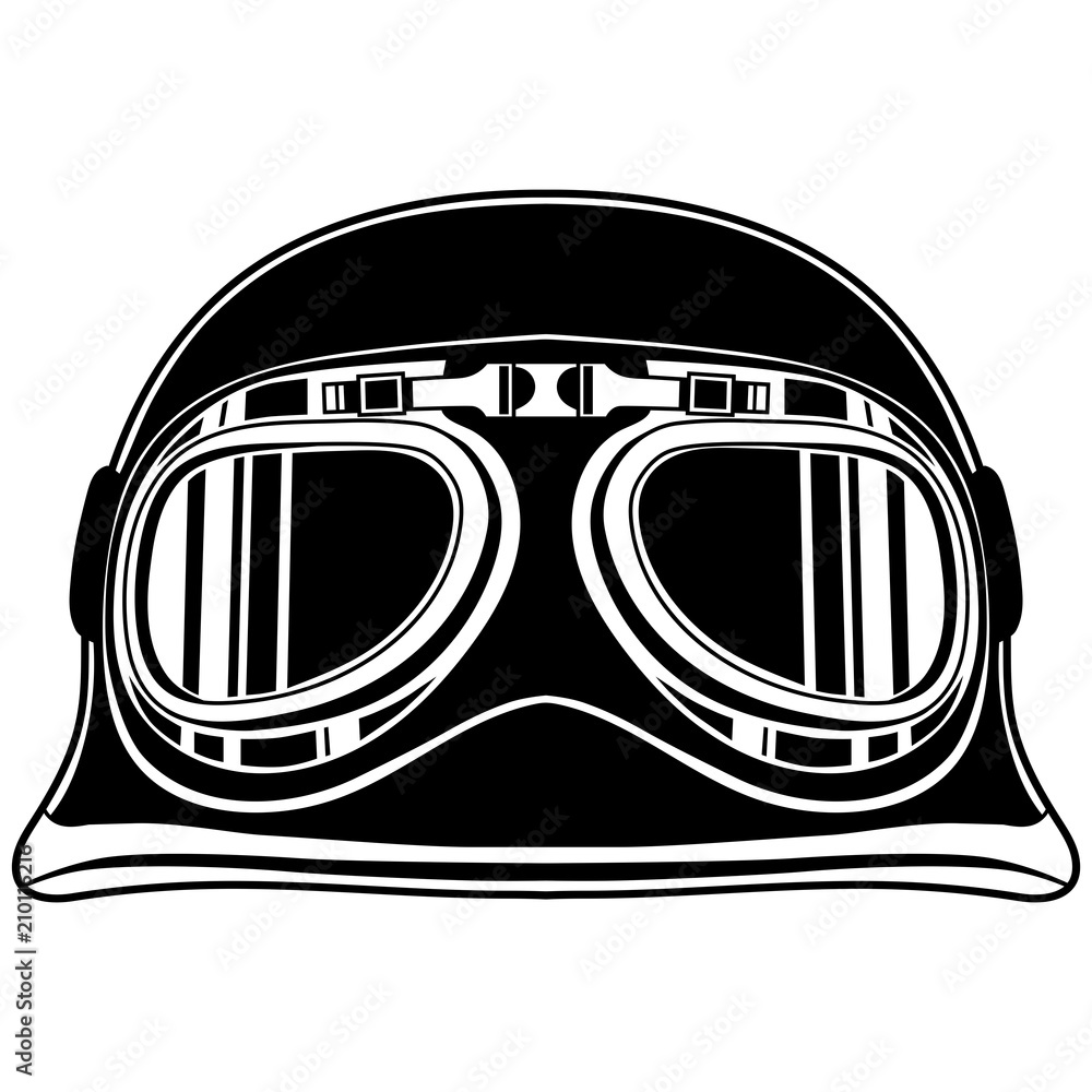 motorcycle helmet with glasses Stock Vector | Adobe Stock