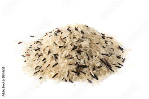 Raw Black Wild Rice Background