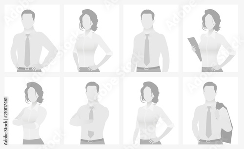 Default placeholder man and woman half-length por