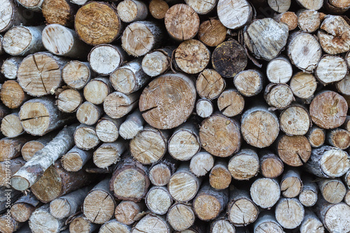 Pile of wooden logs