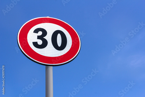 Road sign speed limit