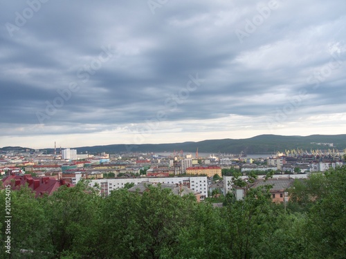 Murmansk, Russia. city landscape with a view of the Kola Bay