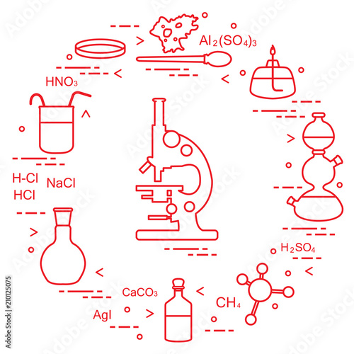 Chemistry scientific, education elements.