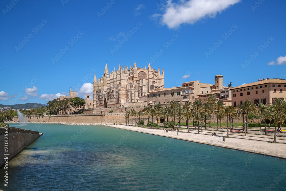 The Cathedral in Palma Majorca in Spain