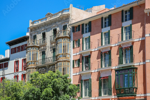 Apartment block in the old town of Palma Majorca © Chris