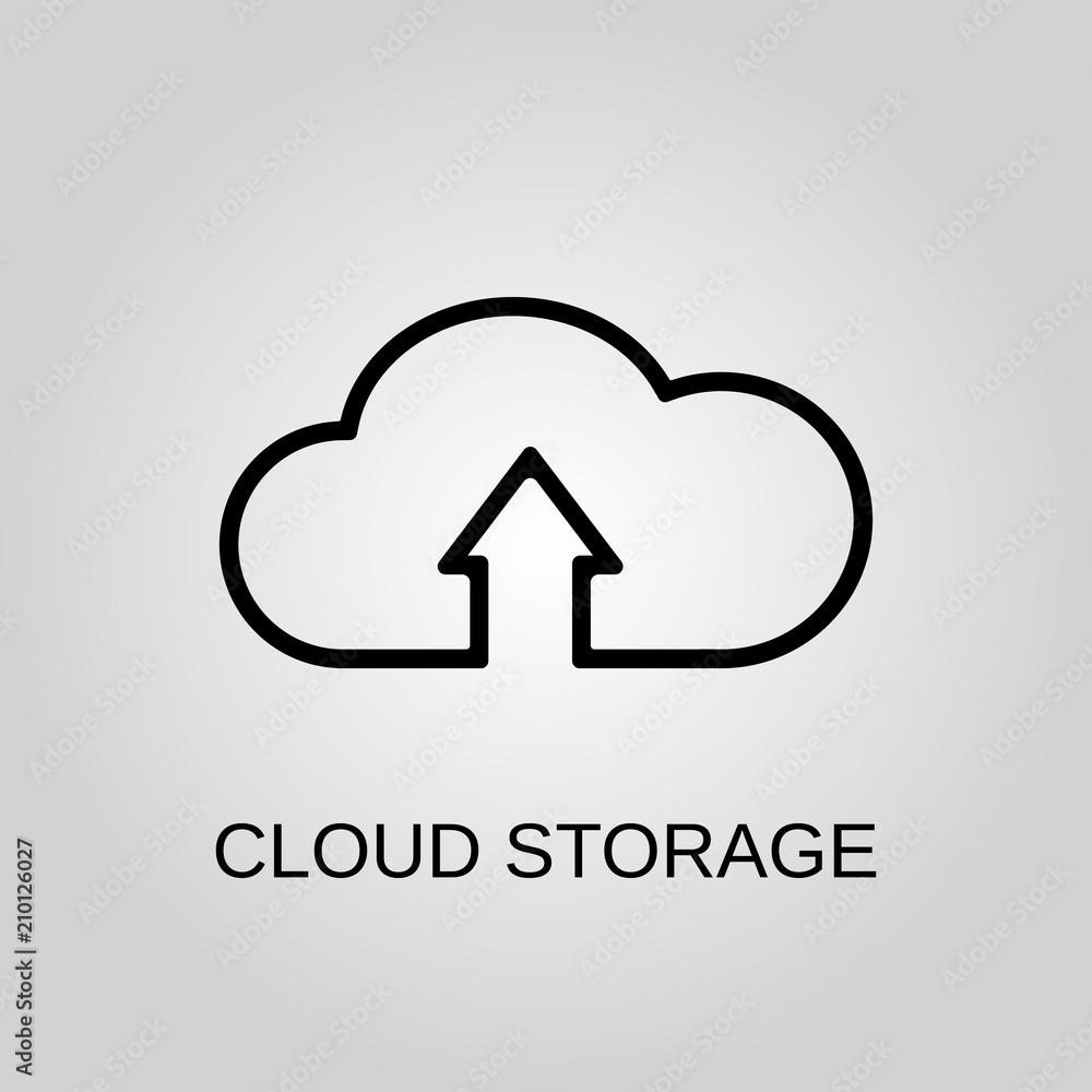 Cloud storage icon. Cloud storage symbol. Flat design. Stock - Vector illustration Cloud storage icon. Cloud storage symbol. Flat design. Stock - Vector illustration