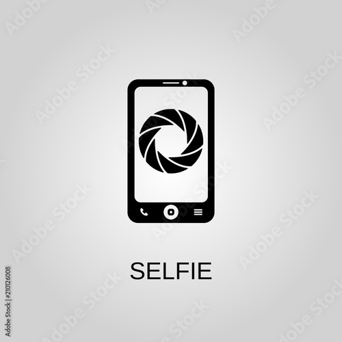 Selfie icon. Selfie symbol. Flat design. Stock - Vector illustration