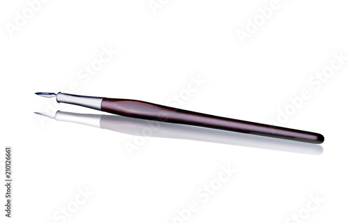 dip pen on isolated white background