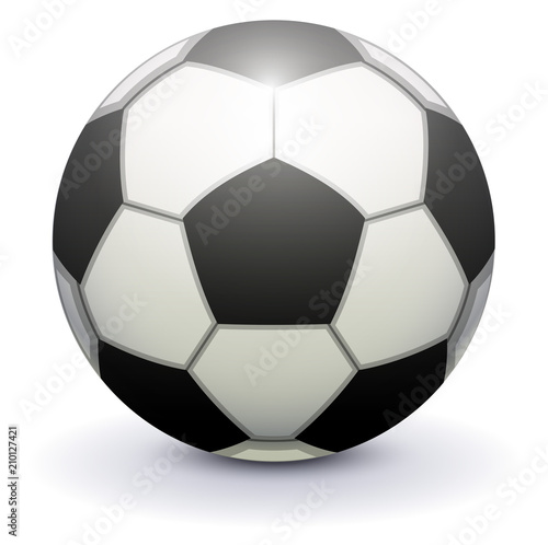 Soccer Ball for playing football on white background