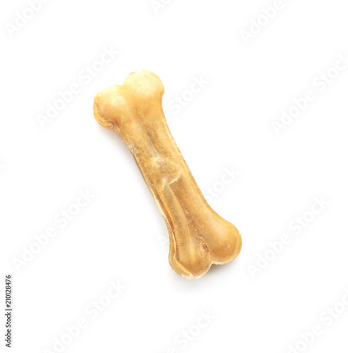 Chew bone for dog on white background