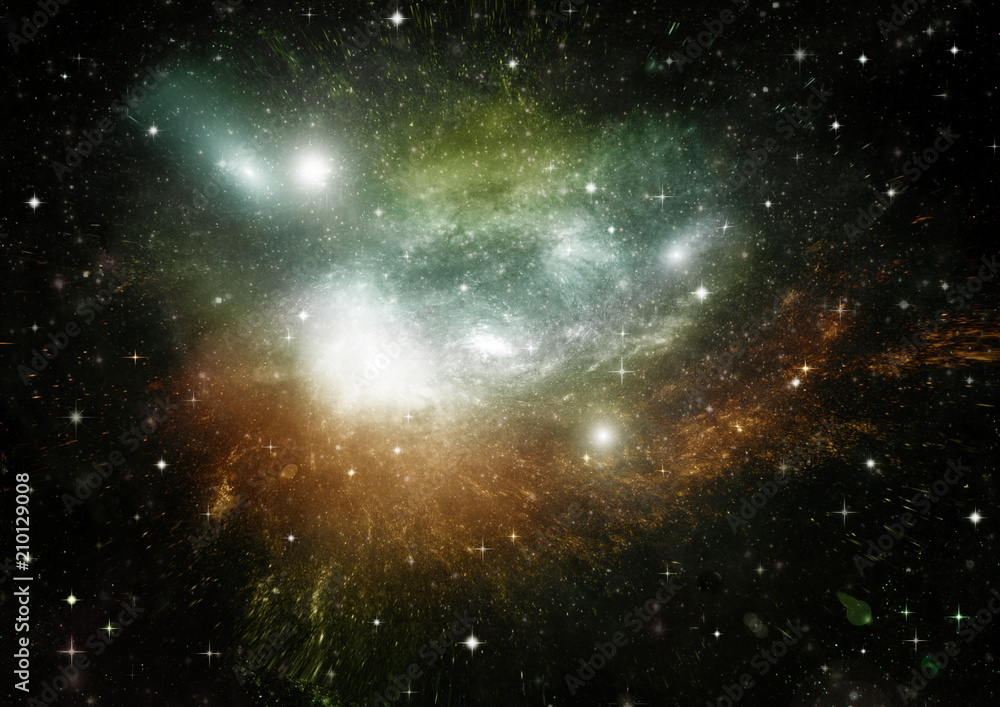 galaxy in a free space galaxy in a free space