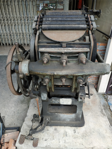 Obraz na plátne old printing manchine