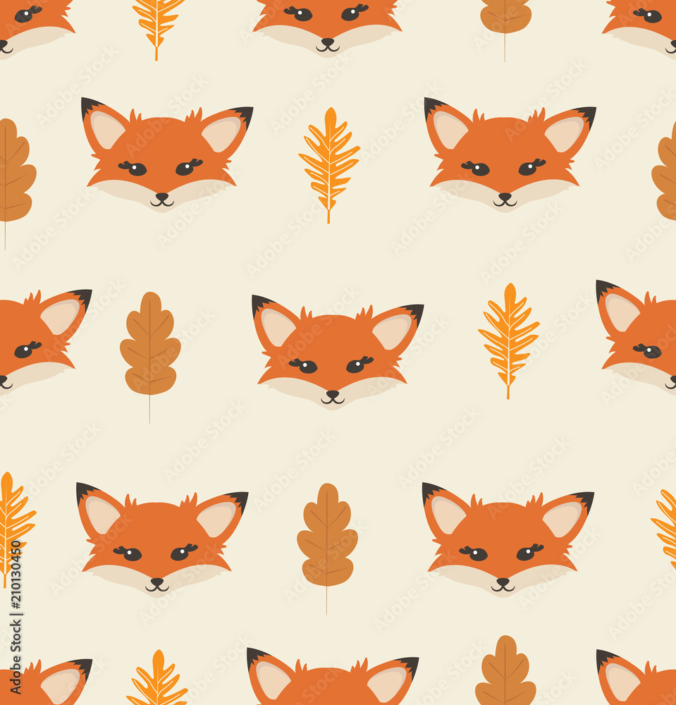 Head Fox  with different elements pattern