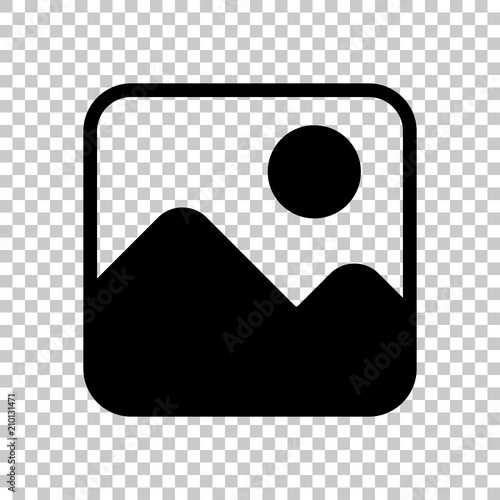 Simple picture icon. On transparent background.