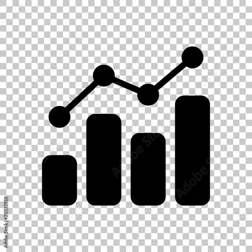 finance grapgic, grow. On transparent background.