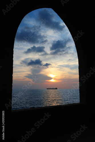 Ship Through Arch