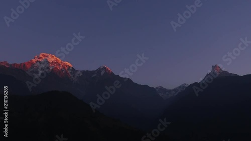 Annapurna mountain at sunrise Himalaya Nepal photo