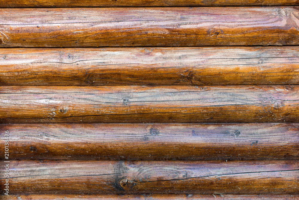 Wall from wooden logs background, texture Wall from wooden logs background, texture